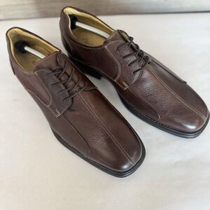 NEW Studio Belvedere Bay Bridge Brown Pebble Leather Oxford‎ Shoe Men 11.5 EEE